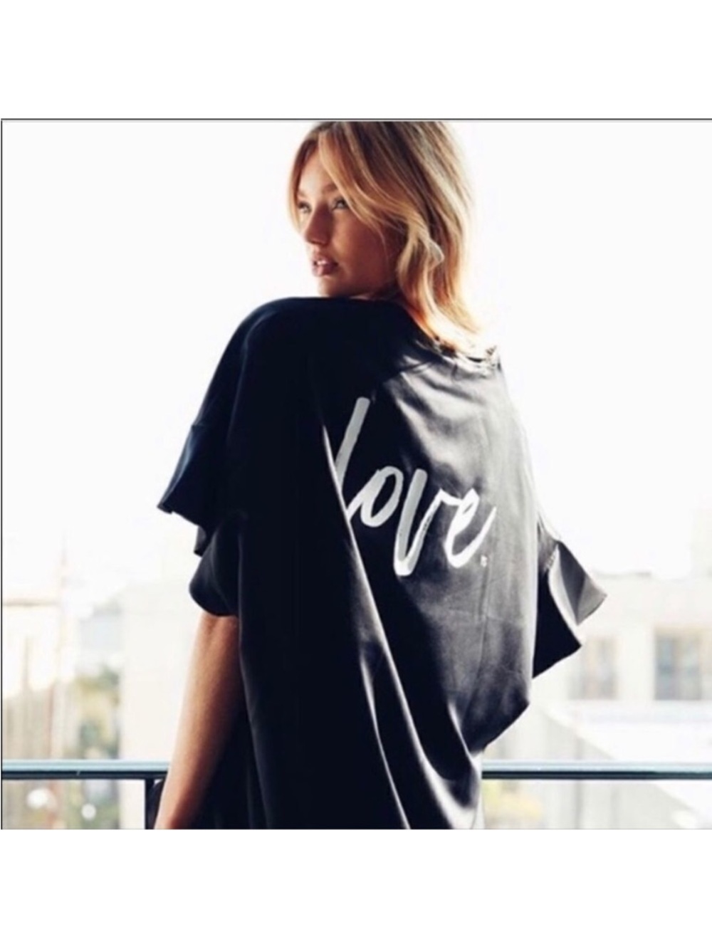 Victoria’s Secret Black Satin Kimono Robe